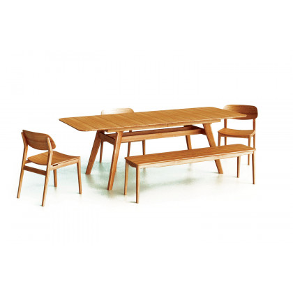 Greenington Currant 72 - 92" Extendable Dining Table - Caramelized, Bamboo