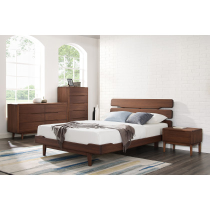 Greenington Currant Platform Bed - Oiled Walnut, Eastern King Size