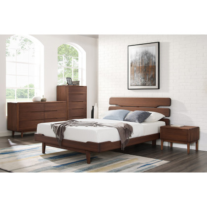 Greenington Currant Platform Bed - Oiled Walnut, Eastern King Size