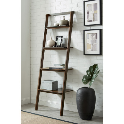 Greenington Currant Leaning Bookshelf - Black Walnut, Bamboo