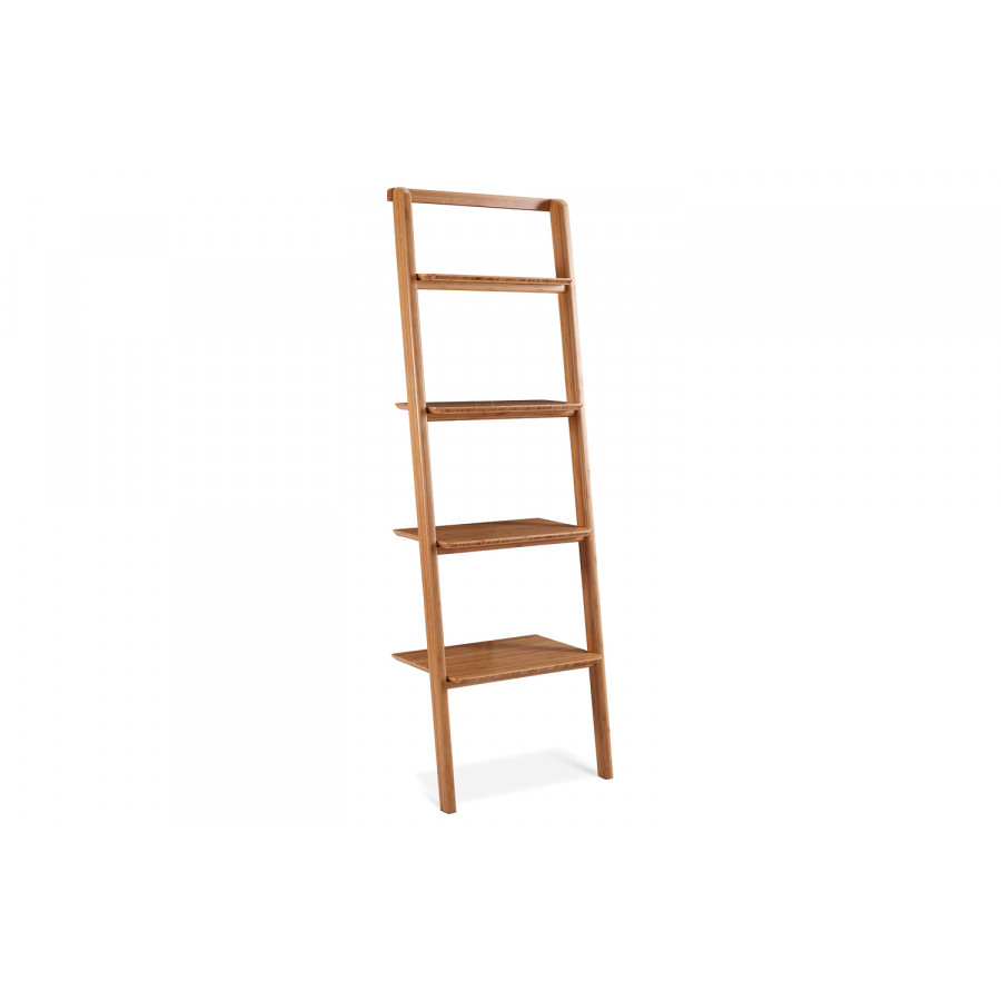 Greenington Currant Leaning Bookshelf - Caramelized, Bamboo