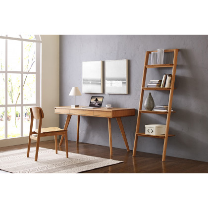 Greenington Currant Leaning Bookshelf - Caramelized, Bamboo
