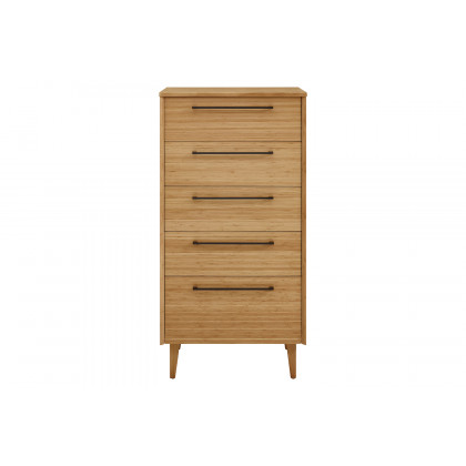Greenington - Sienna Five Drawer High Chest in Caramelized, Bamboo
