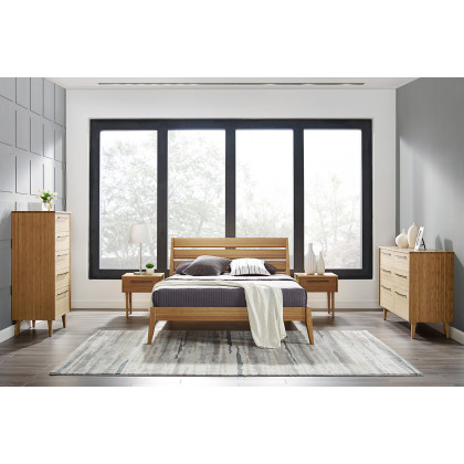 Greenington - Sienna Five Drawer High Chest in Caramelized, Bamboo