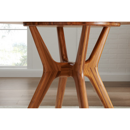 Greenington Sitka 36" Round Dining Table - Amber, Bamboo