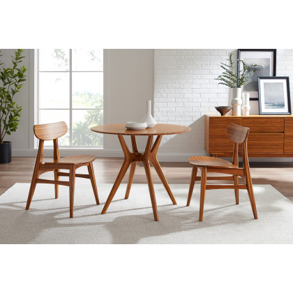 Greenington Sitka 36" Round Dining Table - Amber, Bamboo