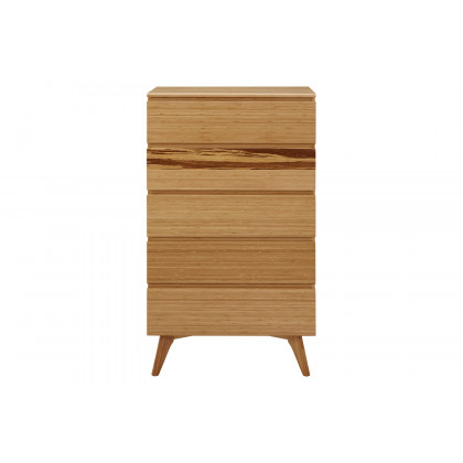 Greenington Azara Five Drawer High Chest - Caramelized, Bamboo