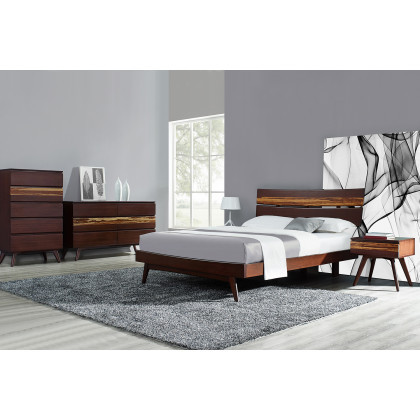Greenington Azara Five Drawer High Chest - Sable, Bamboo