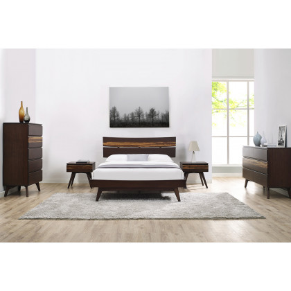 Greenington Azara Five Drawer High Chest - Sable, Bamboo