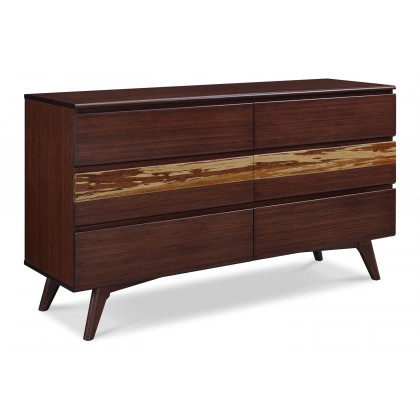Greenington Azara Six Drawer Double Dresser - Sable, Bamboo