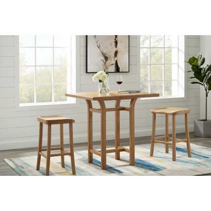 Greenington Tulip Bar Height Stool Set of 2 - Caramelized, Bamboo