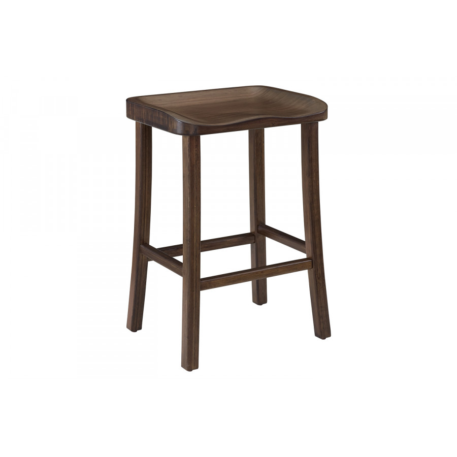 Greenington Tulip Bar Height Stool Set of 2 - Black Walnut, Bamboo