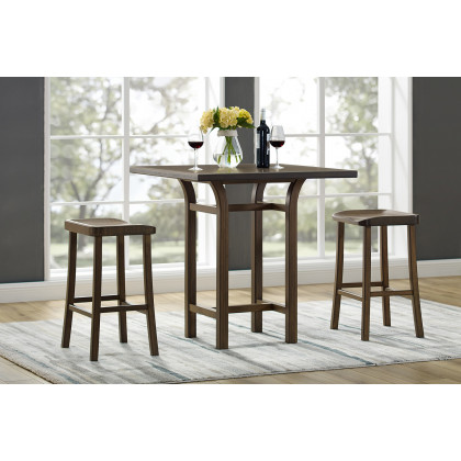 Greenington Tulip Bar Height Stool Set of 2 - Black Walnut, Bamboo