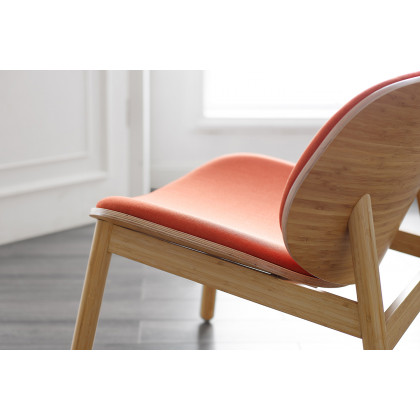 Greenington Danica Lounge Chair - Wheat/Red, Moso Bamboo