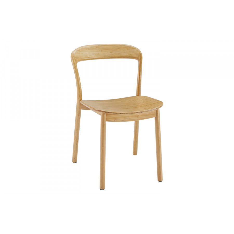 Greenington - Hanna Dining Chair Bamboo Seat Set of 2 in Wheat, Solid Moso Bamboo