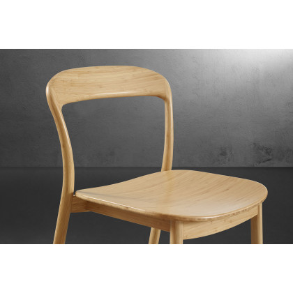 Greenington - Hanna Dining Chair Bamboo Seat Set of 2 in Wheat, Solid Moso Bamboo