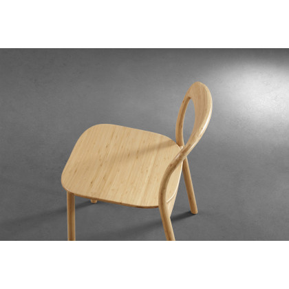 Greenington - Hanna Dining Chair Bamboo Seat Set of 2 in Wheat, Solid Moso Bamboo