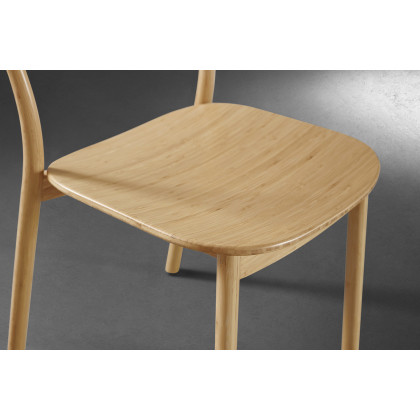 Greenington - Hanna Dining Chair Bamboo Seat Set of 2 in Wheat, Solid Moso Bamboo