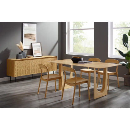 Greenington - Hanna Dining Chair Bamboo Seat Set of 2 in Wheat, Solid Moso Bamboo