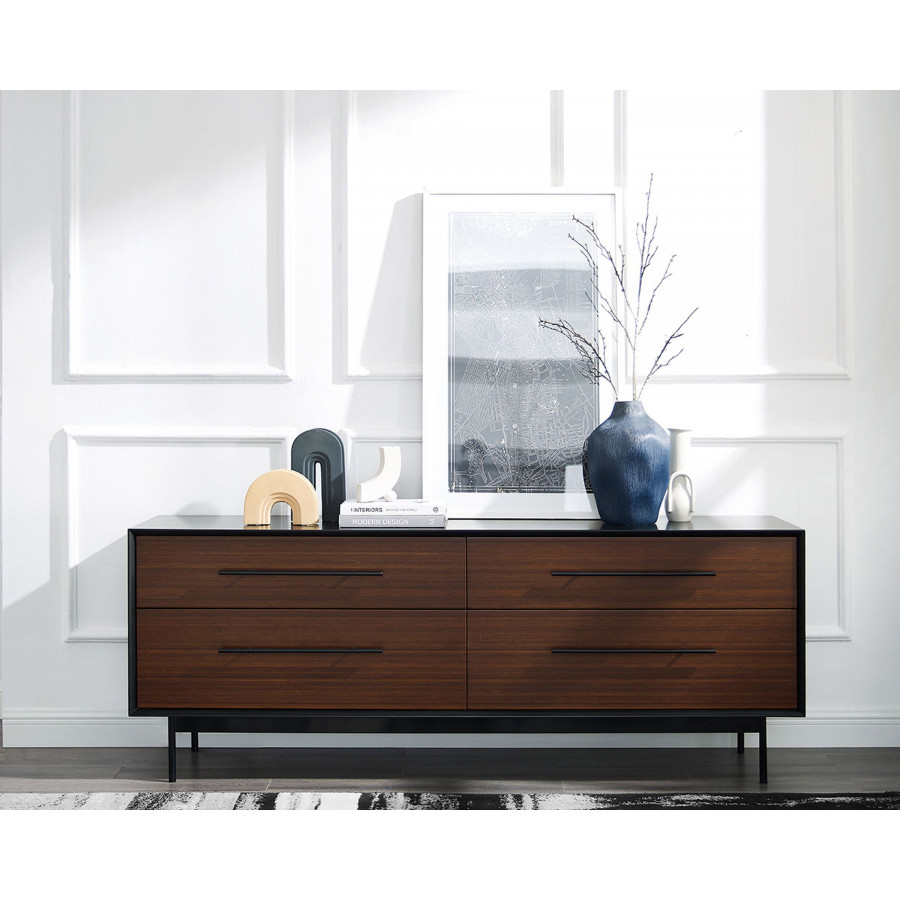 Greenington - Park Avenue 4 Drawer Double Dresser in Ruby, Solid Moso Bamboo