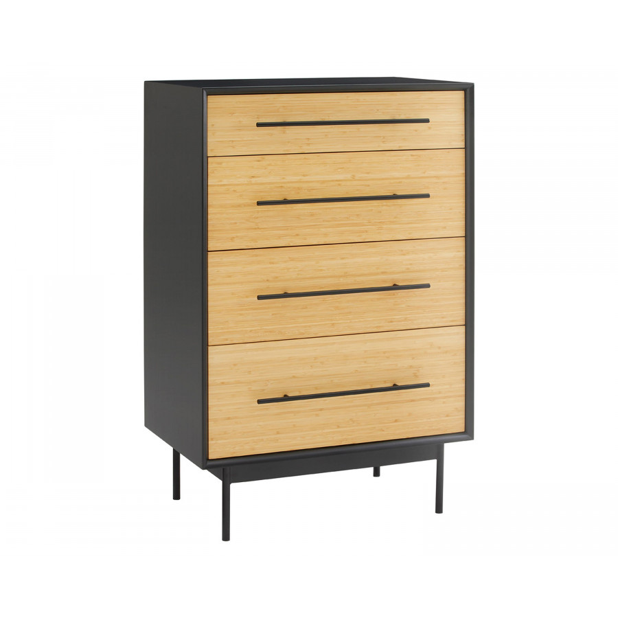 Greenington - Santa Cruz 4 Drawer High Chest in Wheat, Solid Moso Bamboo