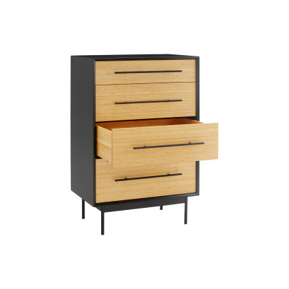 Greenington - Santa Cruz 4 Drawer High Chest in Wheat, Solid Moso Bamboo