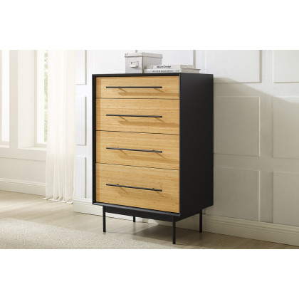 Greenington - Santa Cruz 4 Drawer High Chest in Wheat, Solid Moso Bamboo