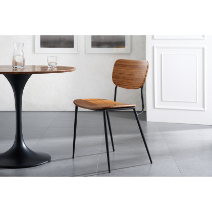 Greenington - Soho 36" Round Table in Amber, Moso Bamboo