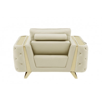 GUF 1050 Living Room Set - Beige, Genuine Italian Leather