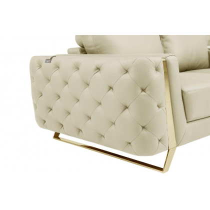 GUF 1050 Loveseat - Beige, Genuine Italian Leather