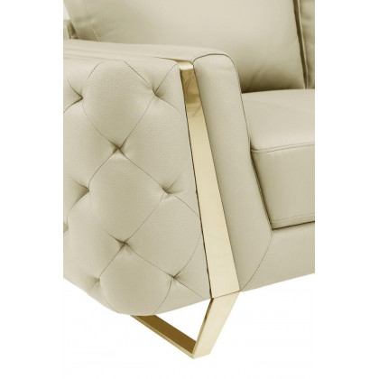 GUF 1050 Living Room Set - Beige, Genuine Italian Leather
