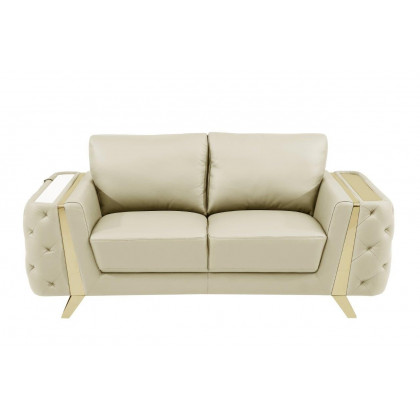 GUF 1050 Living Room Set - Beige, Genuine Italian Leather