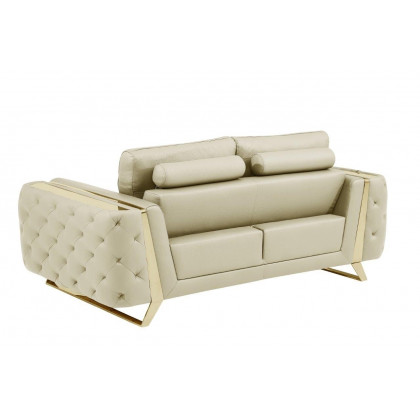 GUF 1050 Living Room Set - Beige, Genuine Italian Leather