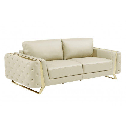 GUF 1050 Living Room Set - Beige, Genuine Italian Leather