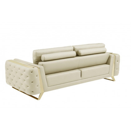 GUF 1050 Living Room Set - Beige, Genuine Italian Leather