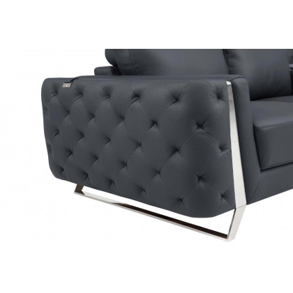 GUF 1050 Armchair - Dark Gray, Genuine Italian Leather