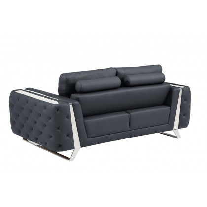 GUF 1050 Loveseat - Dark Gray, Genuine Italian Leather