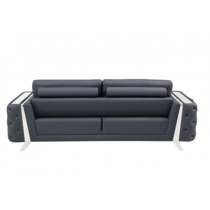 GUF 1050 3pc Living Room Set - Dark Gray, Genuine Italian Leather