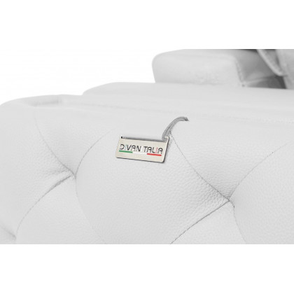 GUF 1050 3pc Living Room Set - White, Genuine Italian Leather