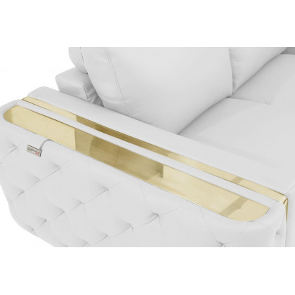GUF 1050 Armchair - White, Genuine Italian Leather