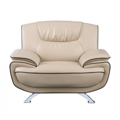 GUF 405 Armchair - Beige, Leather Match