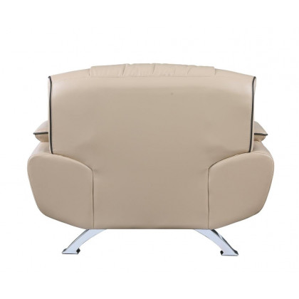 GUF 405 Armchair - Beige, Leather Match