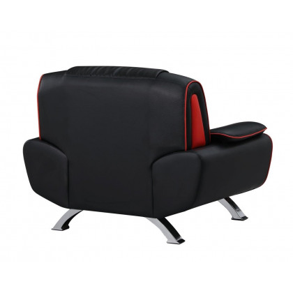 GUF 405 Armchair - Black, Leather Match