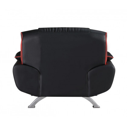 GUF 405 Armchair - Black, Leather Match