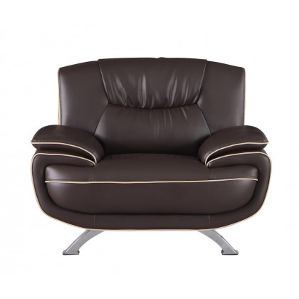 GUF 405 Armchair - Brown, Leather Match