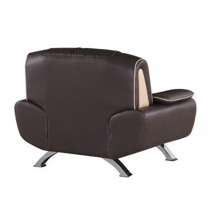 GUF 405 Armchair - Brown, Leather Match
