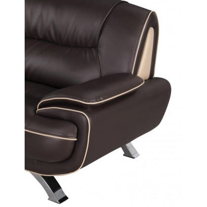 GUF 405 Armchair - Brown, Leather Match