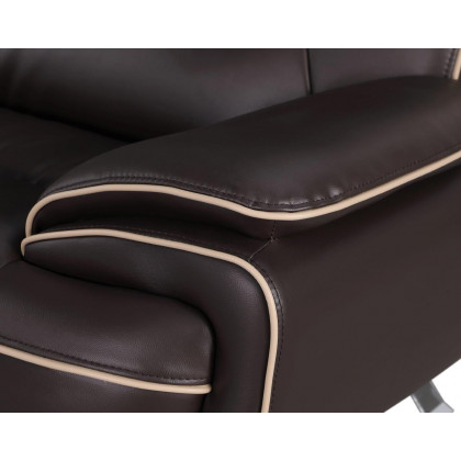 GUF 405 Armchair - Brown, Leather Match