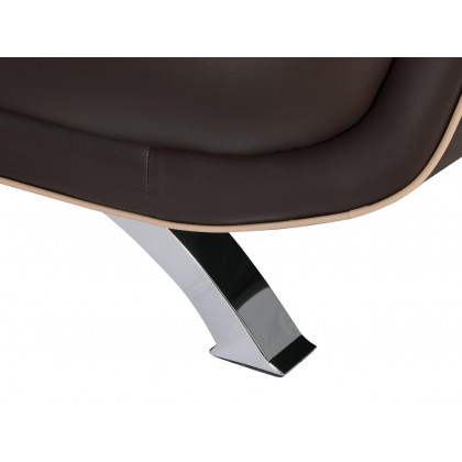 GUF 405 Armchair - Brown, Leather Match