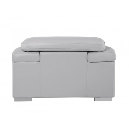 GUF 415 Armchair - Light Gray, Genuine Italian Leather